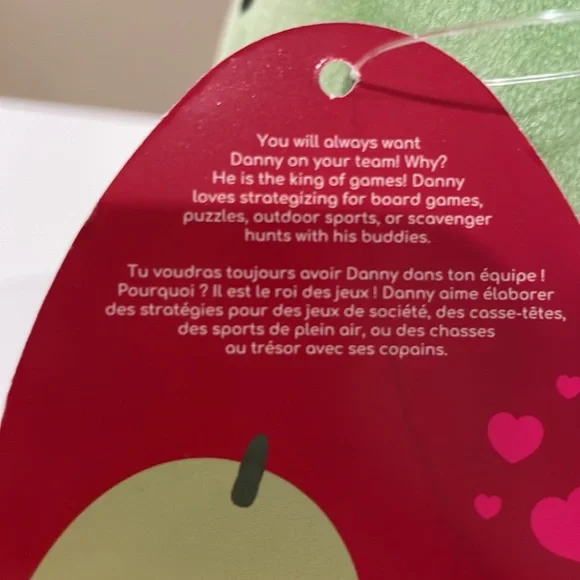 NWT 5” Danny the Dino Valentine Squishmallow - Picture 4 of 4